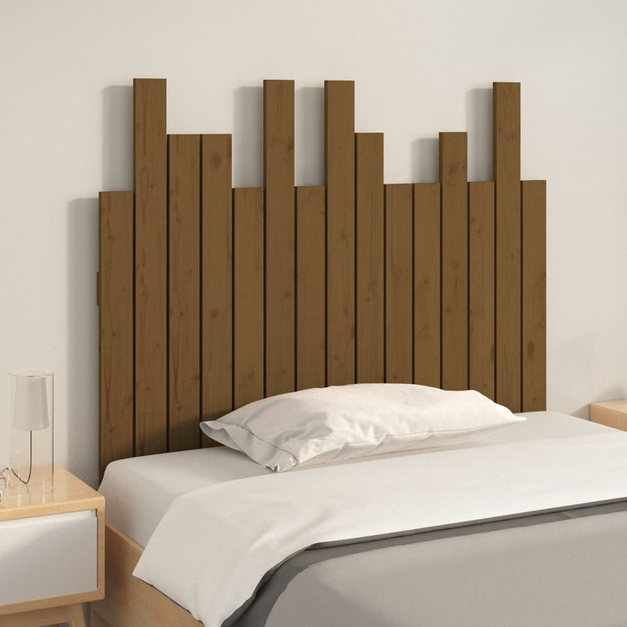 Hoofdbord Wandmontage 95,5X3X80 Cm Grenenhout Honingbruin