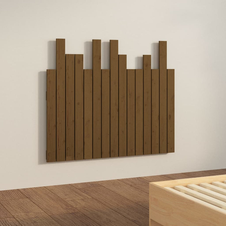 Hoofdbord Wandmontage 95,5X3X80 Cm Grenenhout Honingbruin