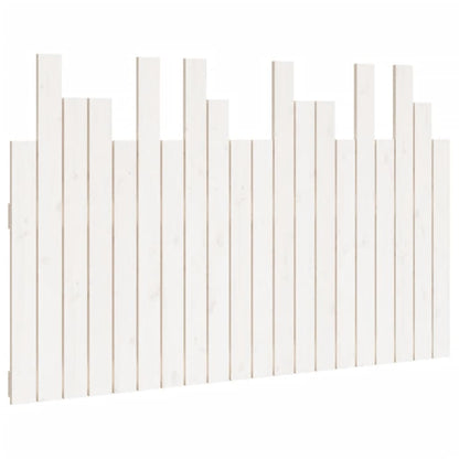 Hoofdbord Wandmontage 127,5X3X80 Cm Massief Grenenhout Wit