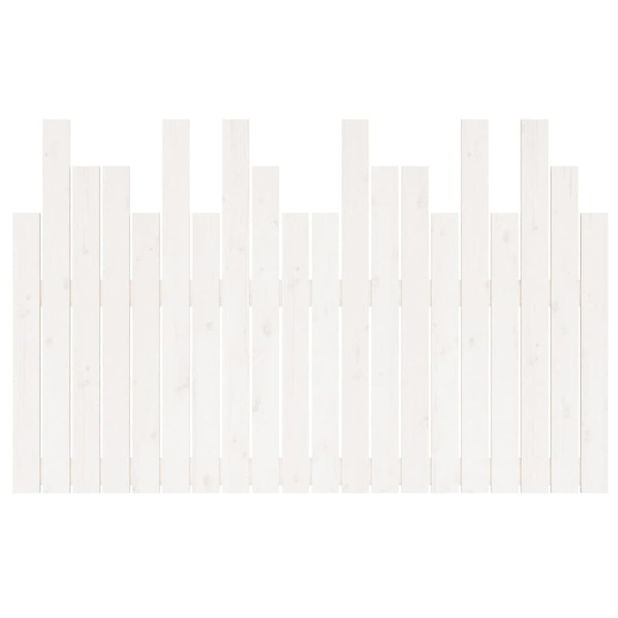 Hoofdbord Wandmontage 127,5X3X80 Cm Massief Grenenhout Wit