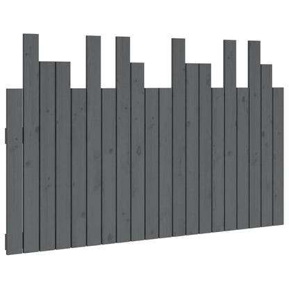 Hoofdbord Wandmontage 127,5X3X80 Cm Massief Grenenhout Grijs
