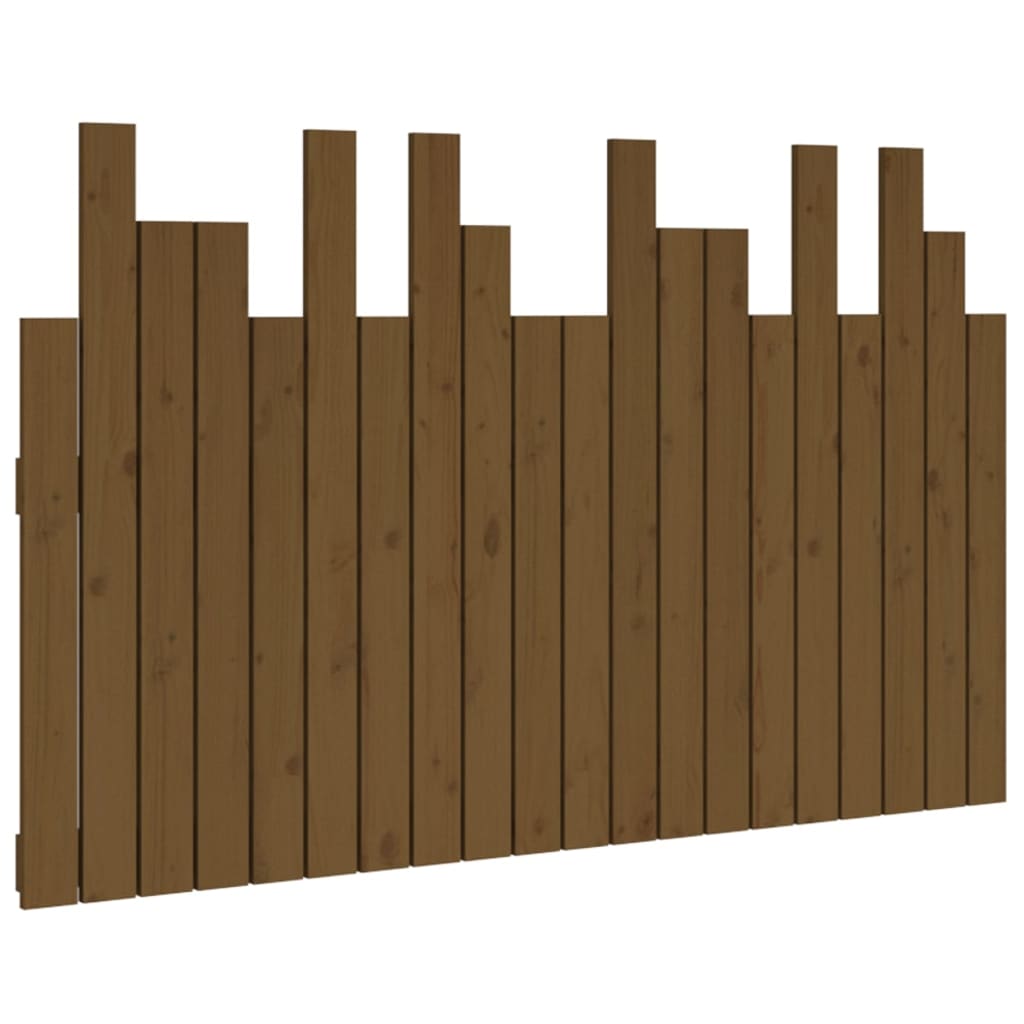 Hoofdbord Wandmontage 127,5X3X80 Cm Grenenhout Honingbruin