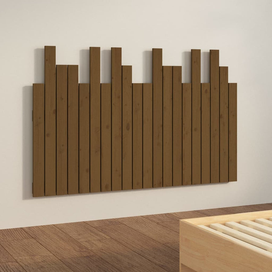 Hoofdbord Wandmontage 127,5X3X80 Cm Grenenhout Honingbruin