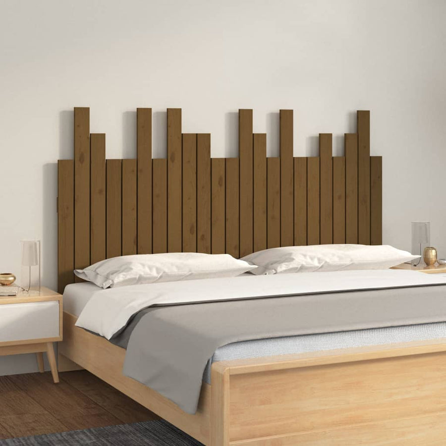 Hoofdbord Wandmontage 146,5X3X80 Cm Grenenhout 146.5 x 80 cm