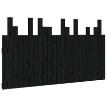 Hoofdbord Wandmontage 146,5X3X80 Cm Massief Grenenhout Zwart