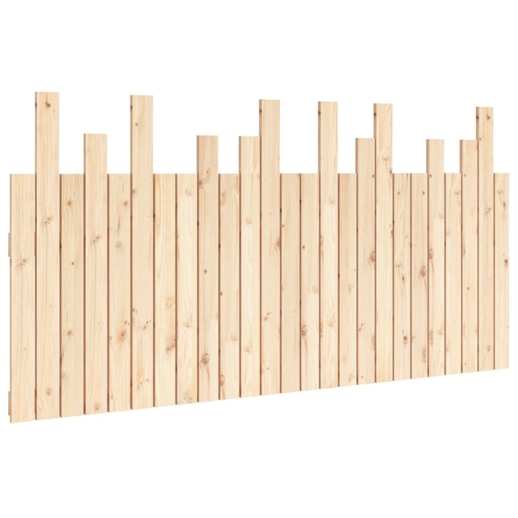 Hoofdbord Wandmontage 159,5X3X80 Cm Massief Grenenhout 159.5 x 80 cm Naturel