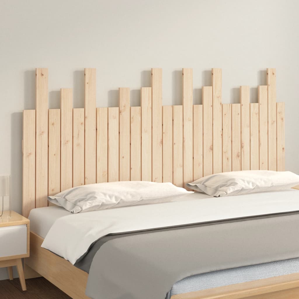 Hoofdbord Wandmontage 159,5X3X80 Cm Massief Grenenhout 159.5 x 80 cm Naturel