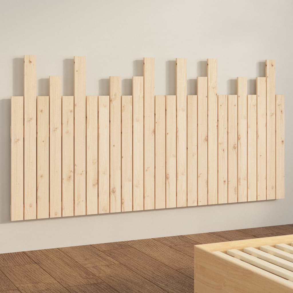 Hoofdbord Wandmontage 159,5X3X80 Cm Massief Grenenhout 159.5 x 80 cm Naturel
