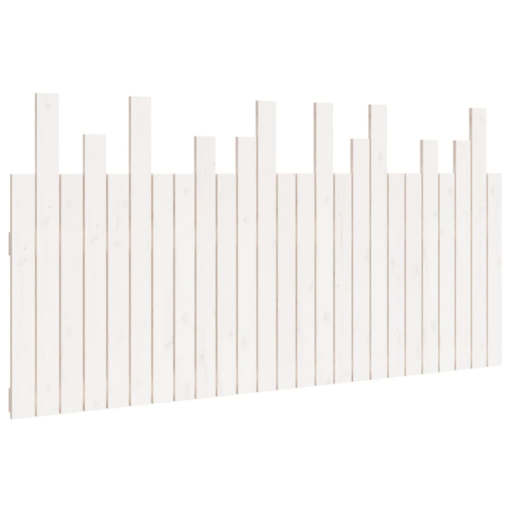 Hoofdbord Wandmontage 59,5X3X80 Cm Massief Grenenhout 159.5 x 80 cm Wit