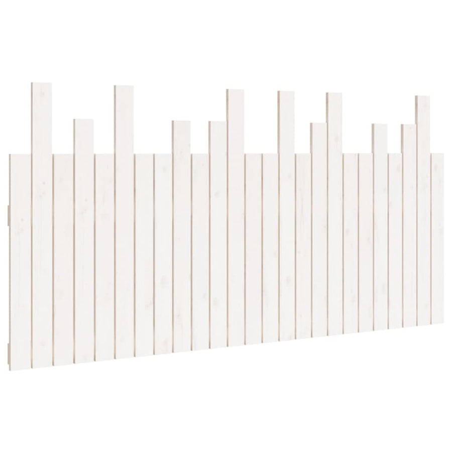 Hoofdbord Wandmontage 59,5X3X80 Cm Massief Grenenhout 159.5 x 80 cm Wit