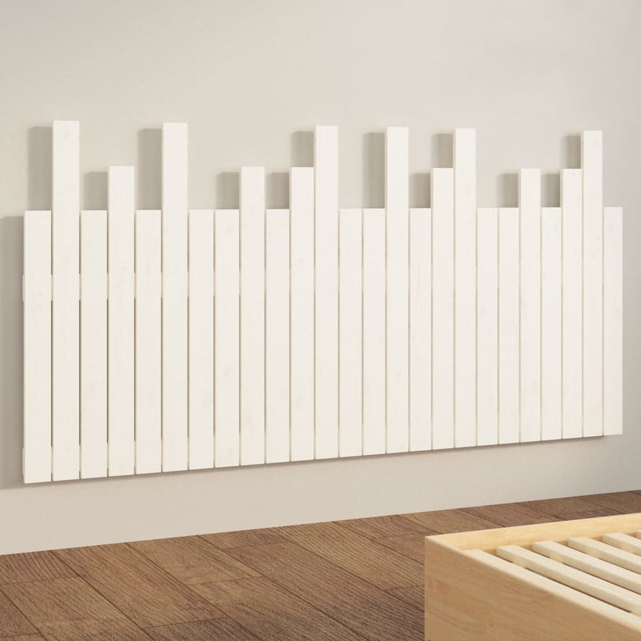 Hoofdbord Wandmontage 59,5X3X80 Cm Massief Grenenhout 159.5 x 80 cm Wit