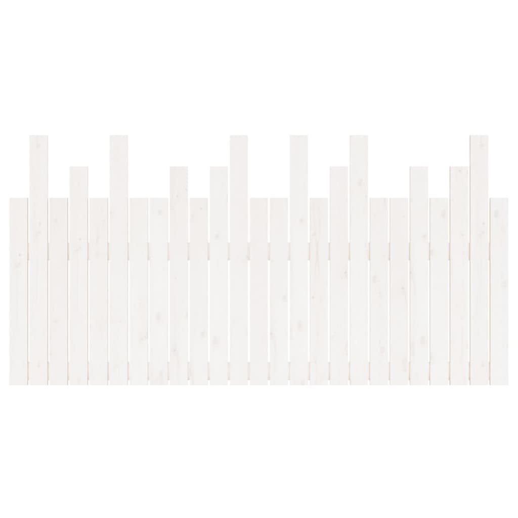 Hoofdbord Wandmontage 59,5X3X80 Cm Massief Grenenhout 159.5 x 80 cm Wit