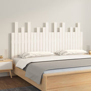 Hoofdbord wandmontage 59,5x3x80 cm massief grenenhout wit