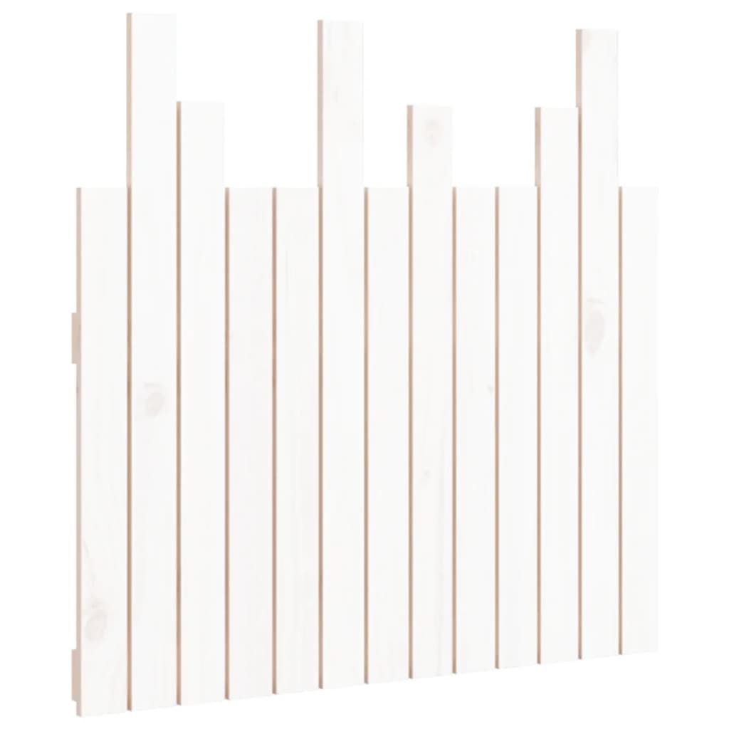 Hoofdbord wandmontage 82,5x3x80 cm massief grenenhout wit