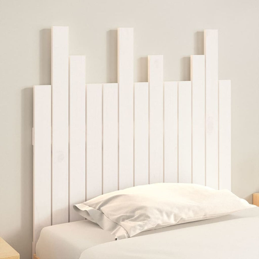 Hoofdbord wandmontage 82,5x3x80 cm massief grenenhout wit
