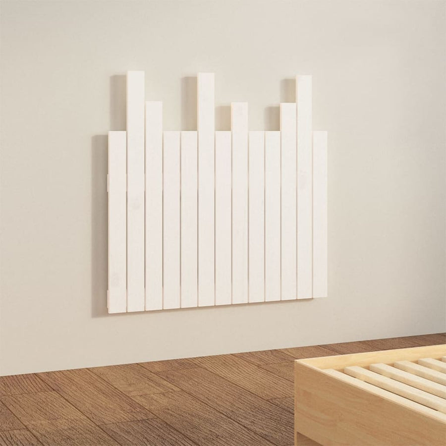 Hoofdbord wandmontage 82,5x3x80 cm massief grenenhout wit