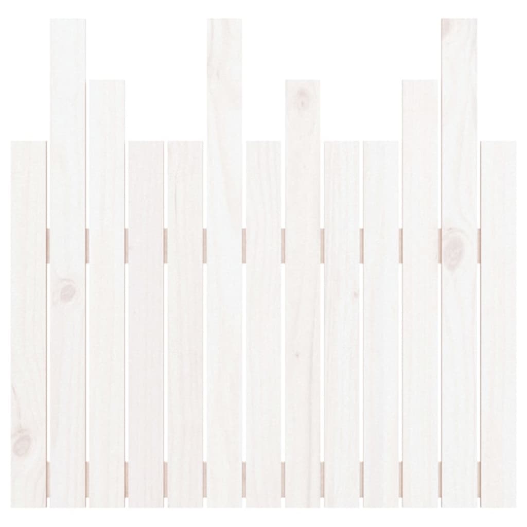 Hoofdbord wandmontage 82,5x3x80 cm massief grenenhout wit