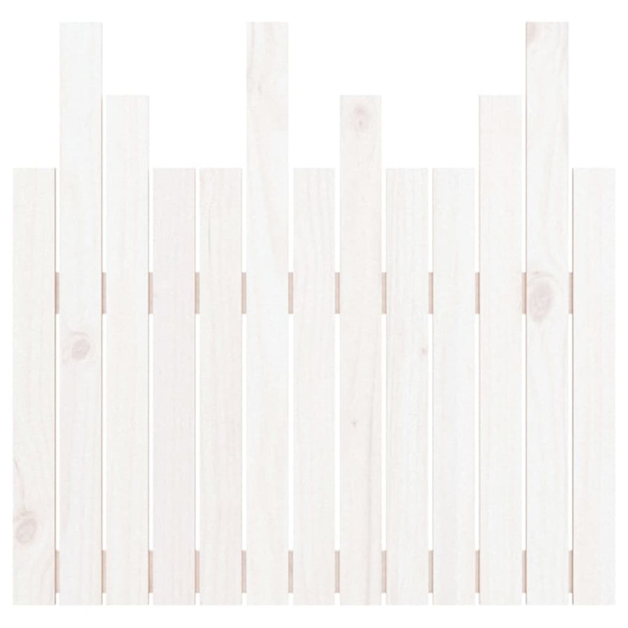 Hoofdbord wandmontage 82,5x3x80 cm massief grenenhout wit