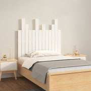 Wall-mounted headboard 82.5x3x80 cm solid pine white