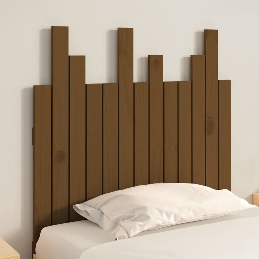 Hoofdbord Wandmontage 82,5X3X80 Cm Grenenhout Honingbruin