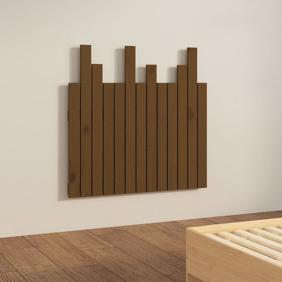 Hoofdbord Wandmontage 82,5X3X80 Cm Grenenhout Honingbruin