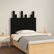 Headboard wall mounted 82.5x3x80 cm solid pine black