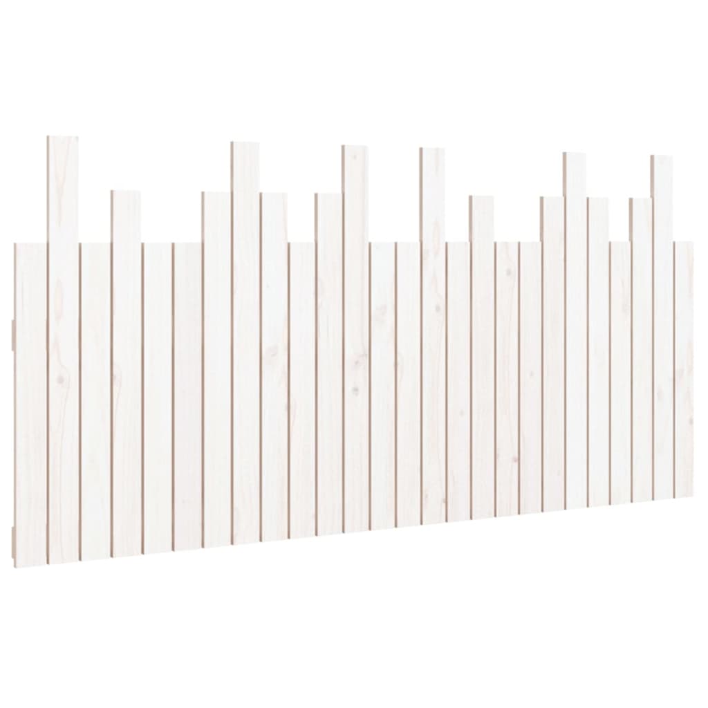 Hoofdbord wandmontage 166x3x80 cm massief grenenhout wit