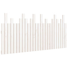 Hoofdbord wandmontage 166x3x80 cm massief grenenhout wit