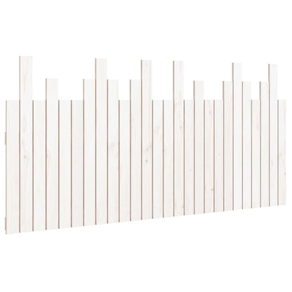 Hoofdbord wandmontage 166x3x80 cm massief grenenhout wit