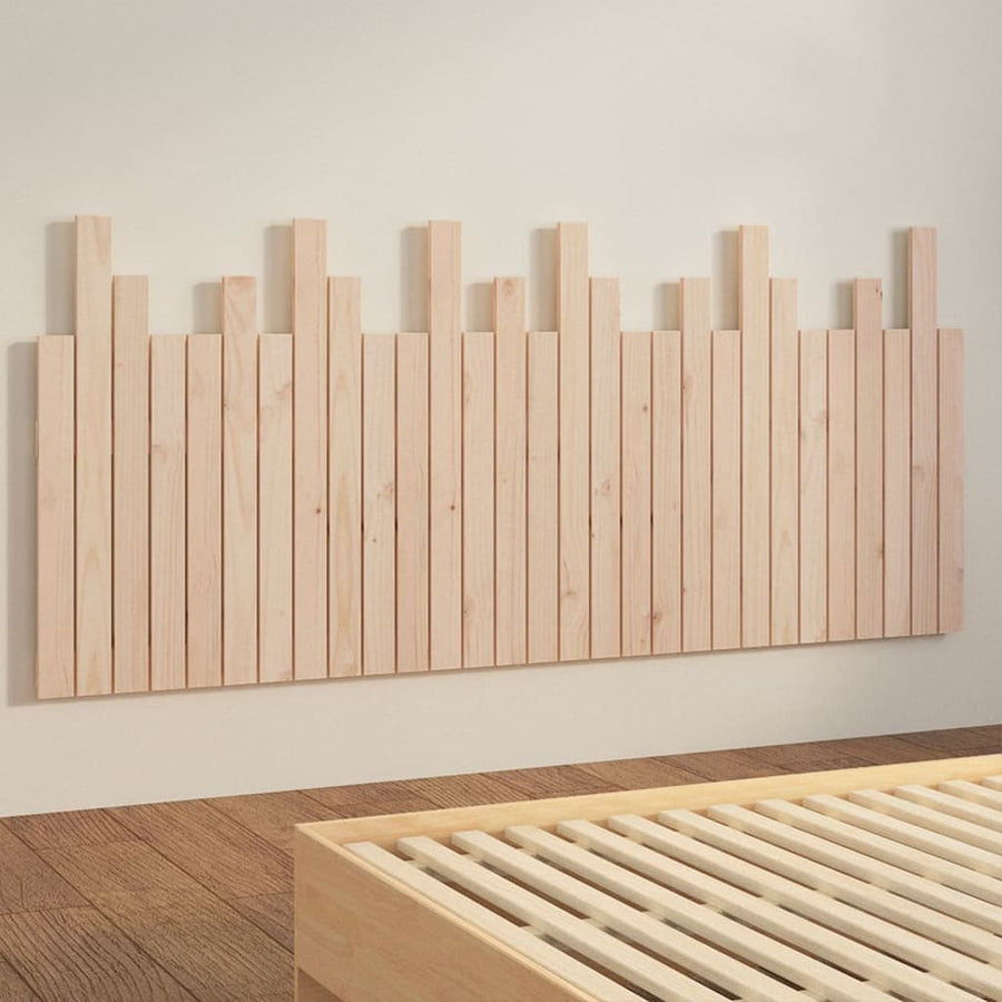 Hoofdbord Wandmontage 185X3X80 Cm Massief Grenenhout 185 x 80 cm Naturel