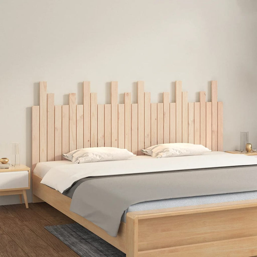 Hoofdbord Wandmontage 185X3X80 Cm Massief Grenenhout 185 x 80 cm Naturel