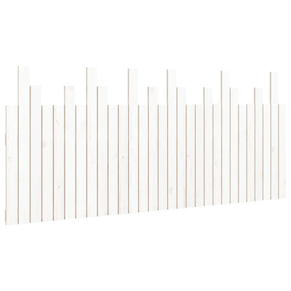 Hoofdbord wandmontage 185x3x80 cm massief grenenhout wit