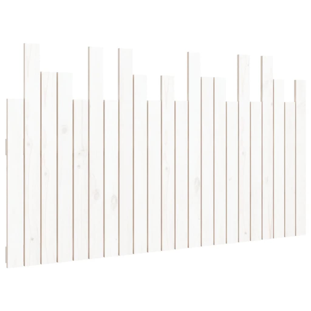 Hoofdbord Wandmontage 140X3X80 Cm Massief Grenenhout Wit 140 x 80 cm