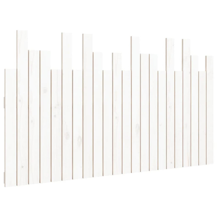 Hoofdbord Wandmontage 140X3X80 Cm Massief Grenenhout Wit 140 x 80 cm