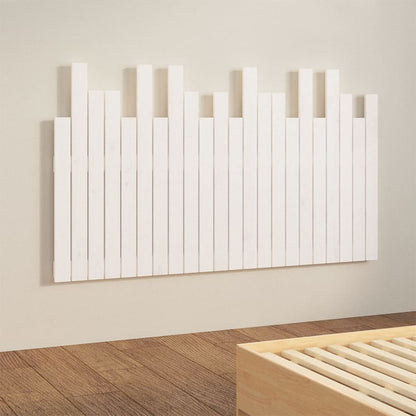 Hoofdbord Wandmontage 140X3X80 Cm Massief Grenenhout Wit 140 x 80 cm