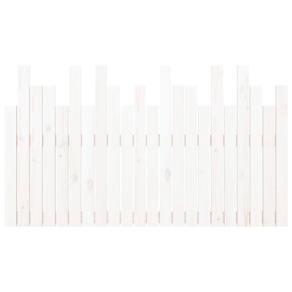 Hoofdbord Wandmontage 140X3X80 Cm Massief Grenenhout Wit 140 x 80 cm
