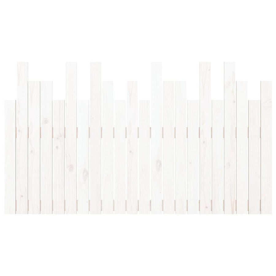 Hoofdbord Wandmontage 140X3X80 Cm Massief Grenenhout Wit 140 x 80 cm