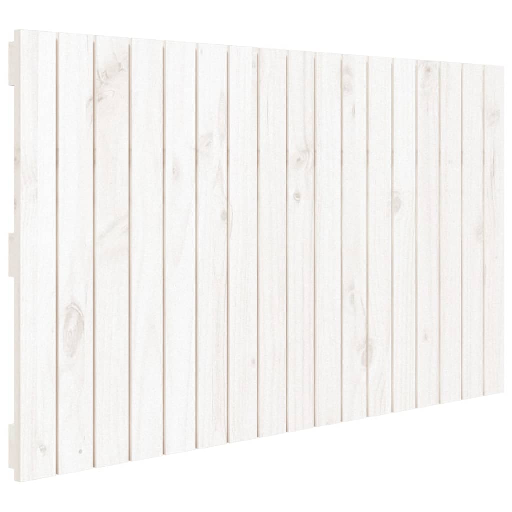 Wandhoofdbord 08X3X60 Cm Massief Grenenhout Wit 108 x 60 cm