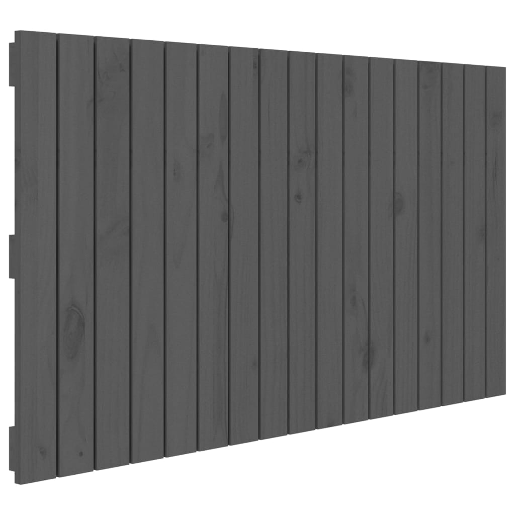 Wandhoofdbord 08X3X60 Cm Massief Grenenhout Grijs 108 x 60 cm