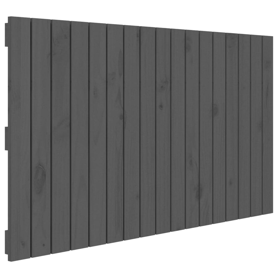 Wandhoofdbord 08X3X60 Cm Massief Grenenhout Grijs 108 x 60 cm