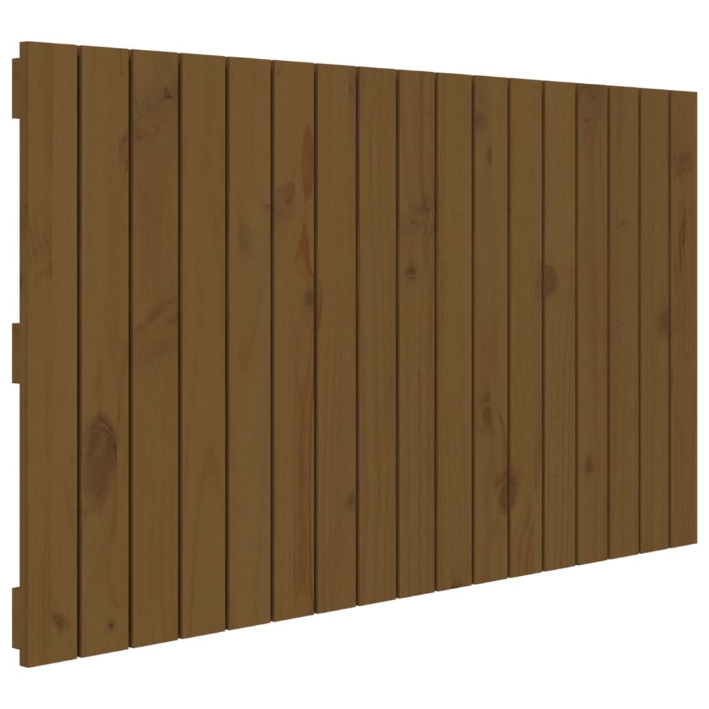 Wandhoofdbord 08X3X60 Cm Massief Grenenhout Honingbruin 108 x 60 cm