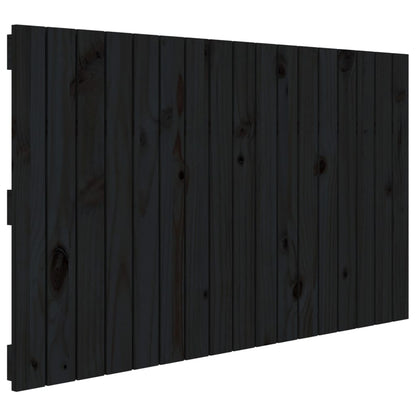 Wandhoofdbord 08X3X60 Cm Massief Grenenhout Zwart 108 x 60 cm
