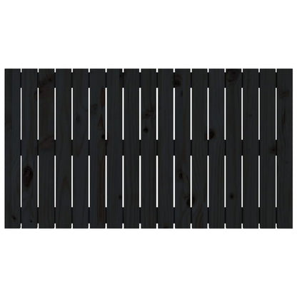 Wandhoofdbord 08X3X60 Cm Massief Grenenhout Zwart 108 x 60 cm