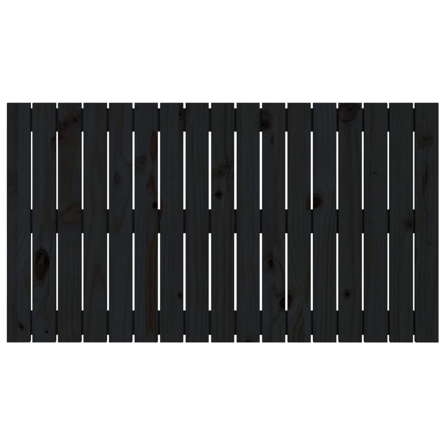 Wandhoofdbord 08X3X60 Cm Massief Grenenhout Zwart 108 x 60 cm