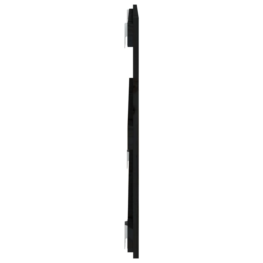 Wandhoofdbord 08X3X60 Cm Massief Grenenhout Zwart 108 x 60 cm
