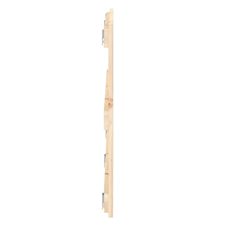 Wandhoofdbord 204X3X60 Cm Massief Grenenhout Naturel 204 x 60 cm