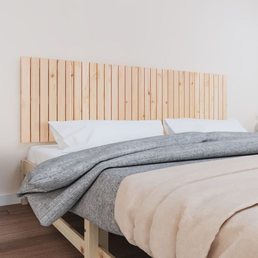 Wandhoofdbord 204X3X60 Cm Massief Grenenhout Naturel 204 x 60 cm