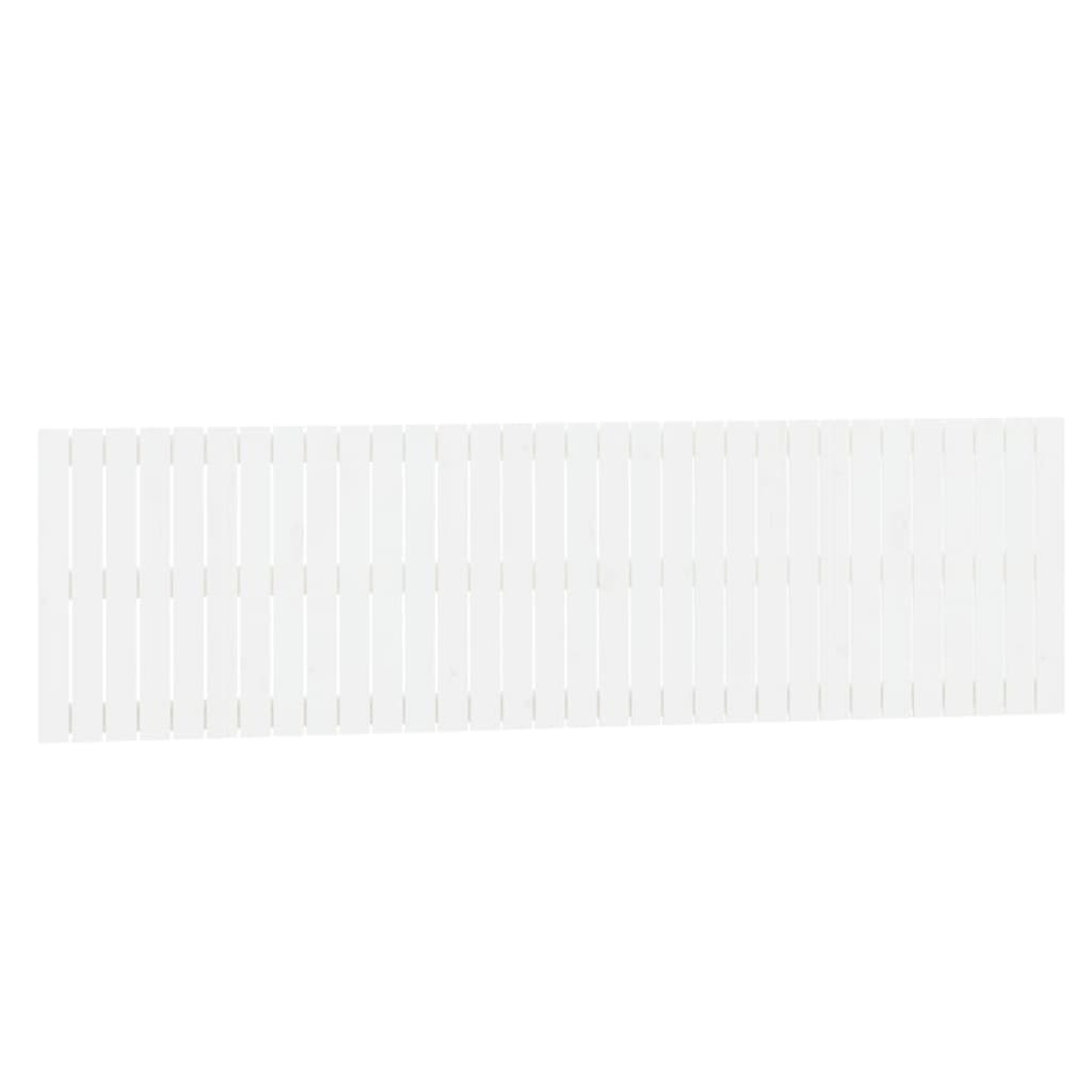 Wandhoofdbord 204X3X60 Cm Massief Grenenhout Wit 204 x 60 cm