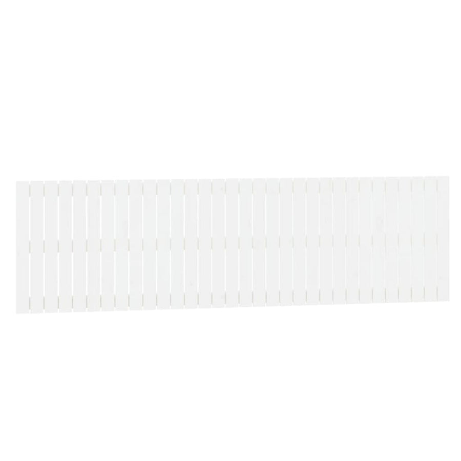 Wandhoofdbord 204X3X60 Cm Massief Grenenhout Wit 204 x 60 cm