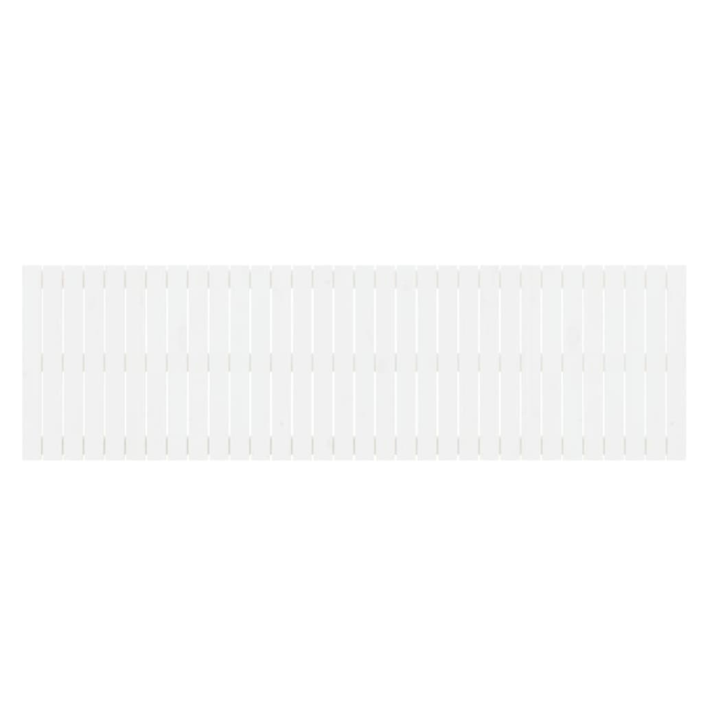 Wandhoofdbord 204X3X60 Cm Massief Grenenhout Wit 204 x 60 cm